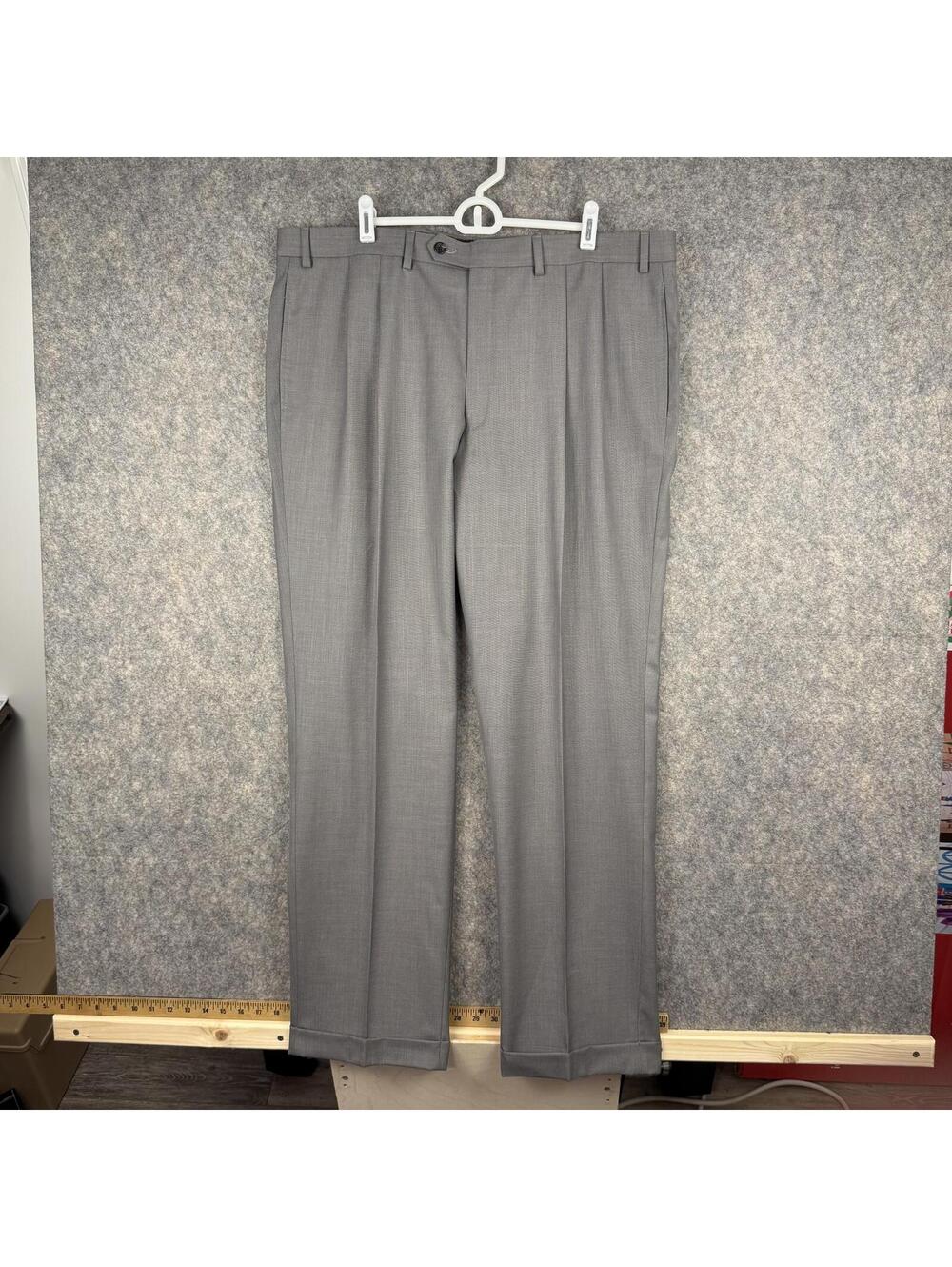 Lauren Ralph Lauren Pleated Cuffed Dress Pants Gray Men Size 40 x 32 NWT 418